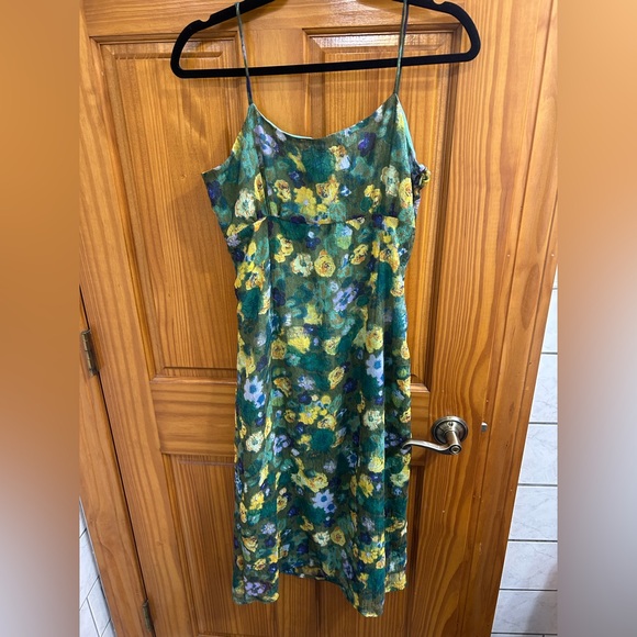Free People Dresses & Skirts - Free people Floral Green and Yellow Women's Dress